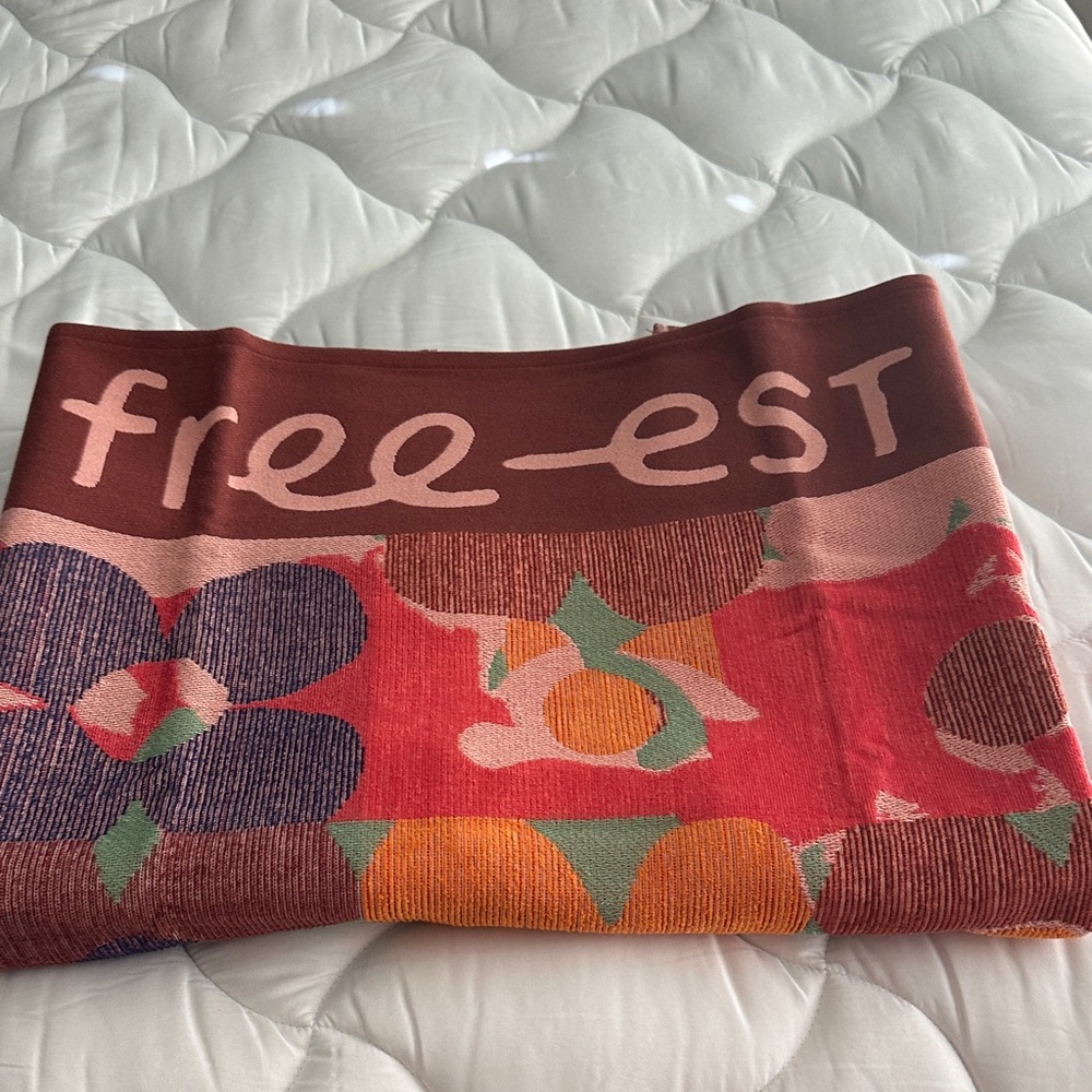 Free People Multicolor Floral beach towel NWOT